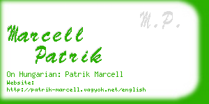 marcell patrik business card